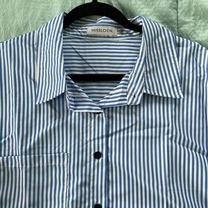 Striped Button Up top